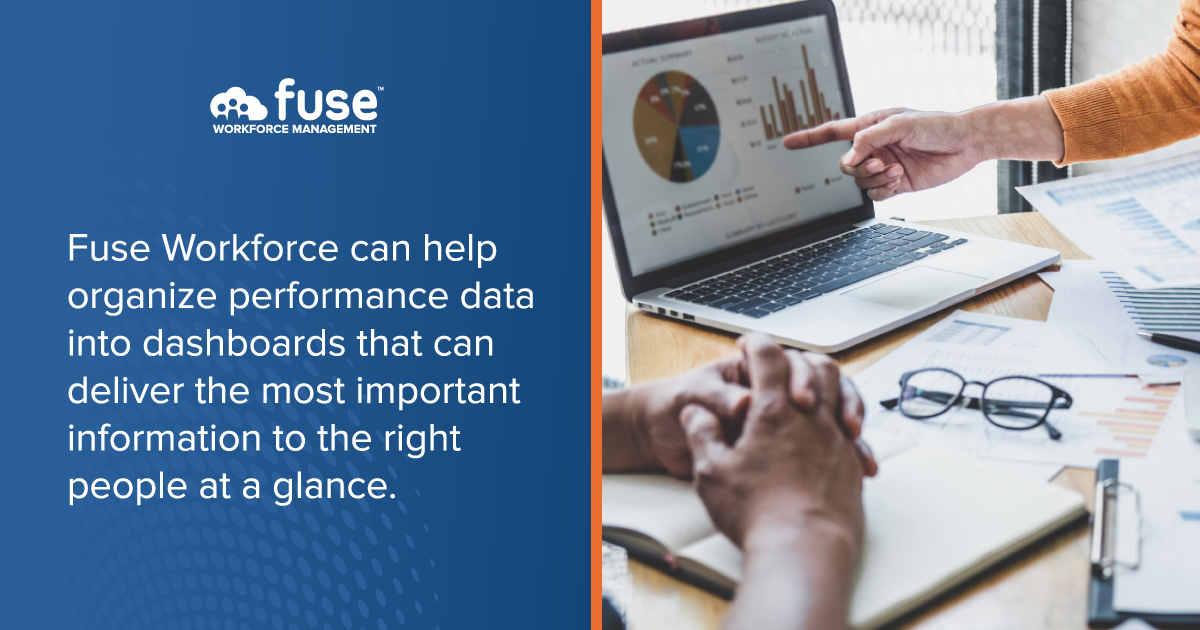 Fuse Workforce can help analyze performance data into dashboards