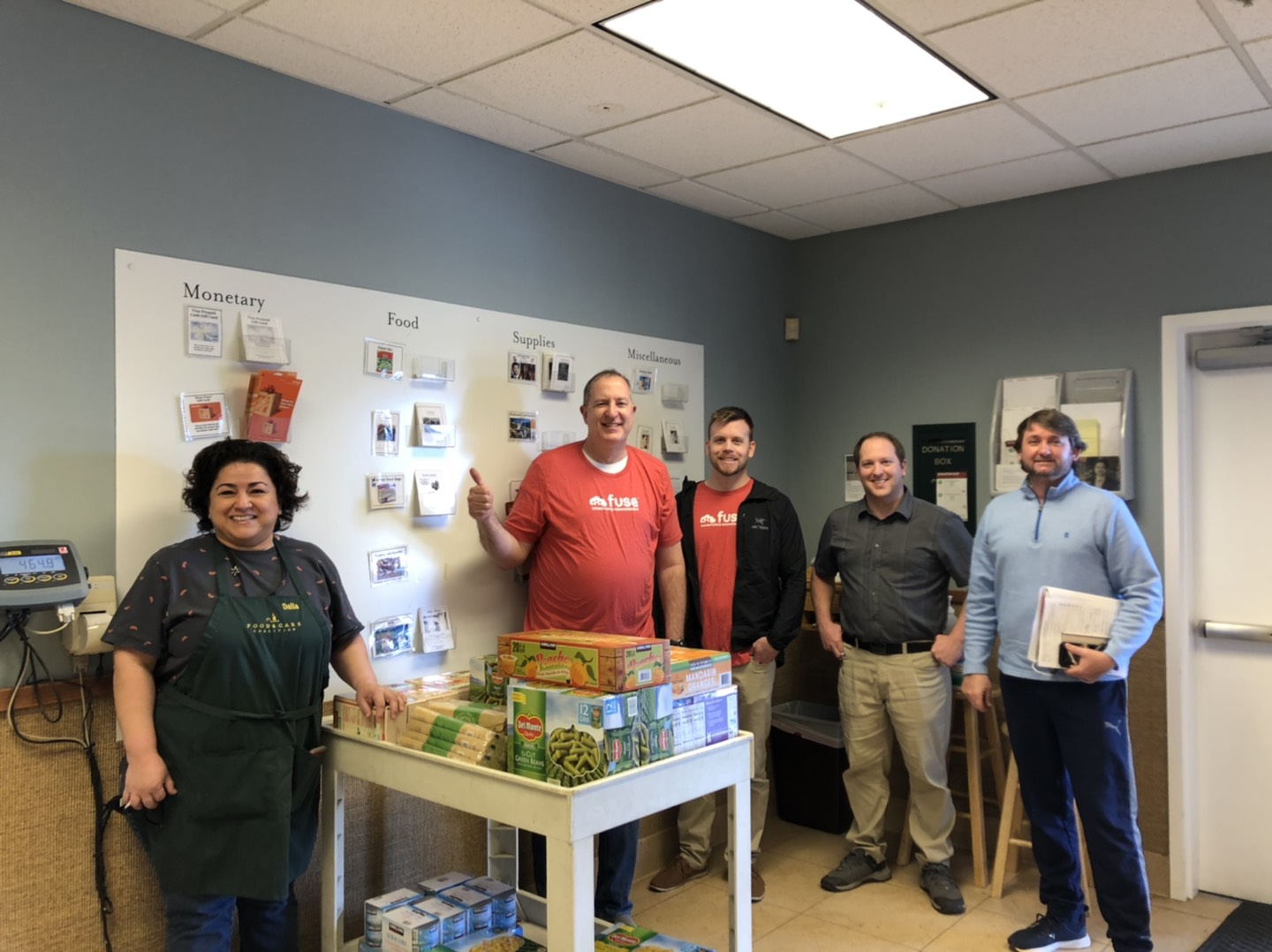 Fuse team with food donations