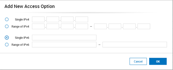 Selecting single IP option