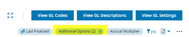 Additional options filter