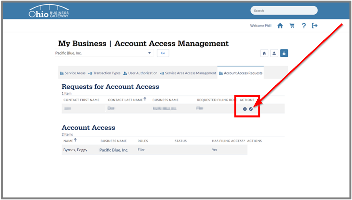 Ensuring Filing Administrator account access